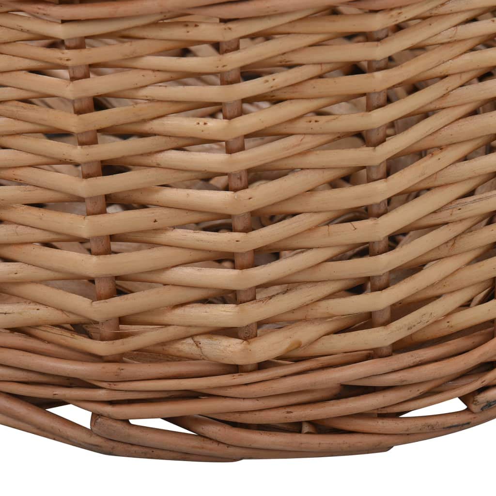 Tidyard Cesta per Legna con Maniglie Salice Naturale,Cesta Poeralegna 88x57x34cm
