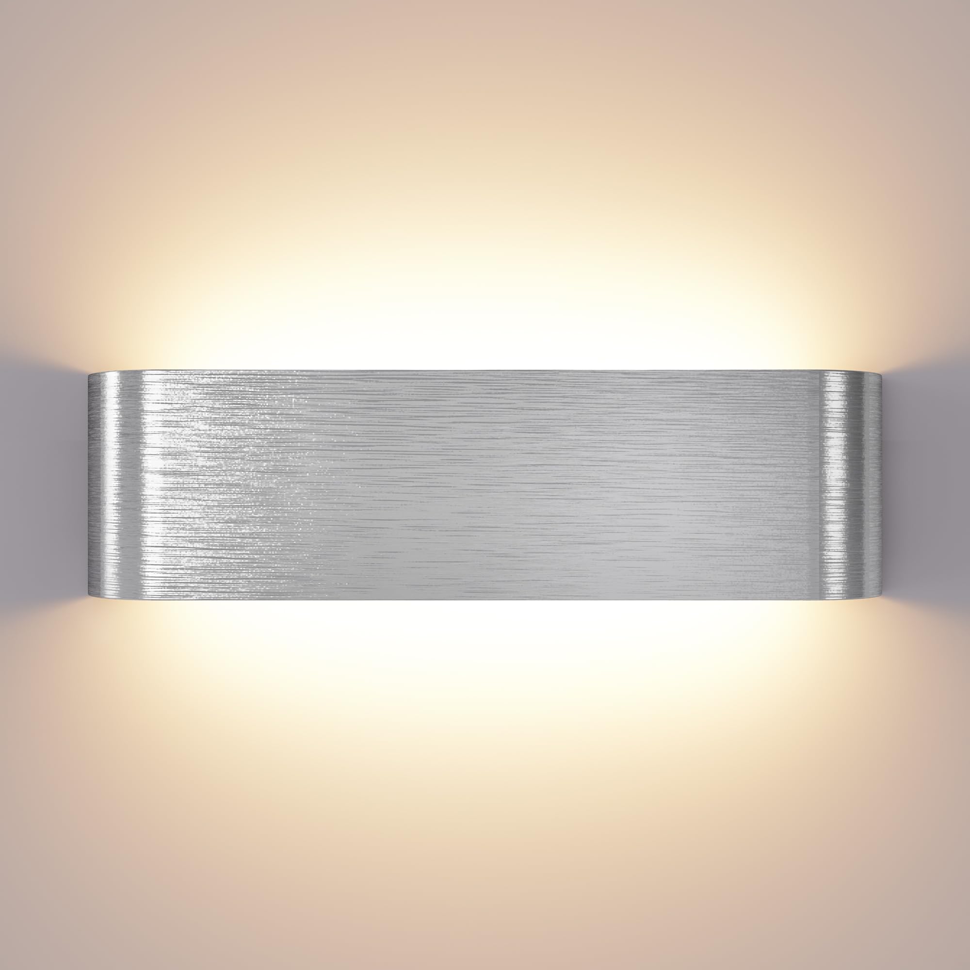 OOWOLF 29.5CM Indoor Led Wall Lights -Aluminium,3000K/4500K/6000K Adjustable Color Temperature, Brushed Finish Wall Lamp 1-Pack for Bedroom Living Room Kitchen Dining Room — image 1