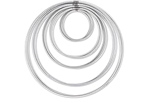DS. DISTINCTIVE STYLE Metal Hoops Set of 10 Craft Rings Metal Rings...