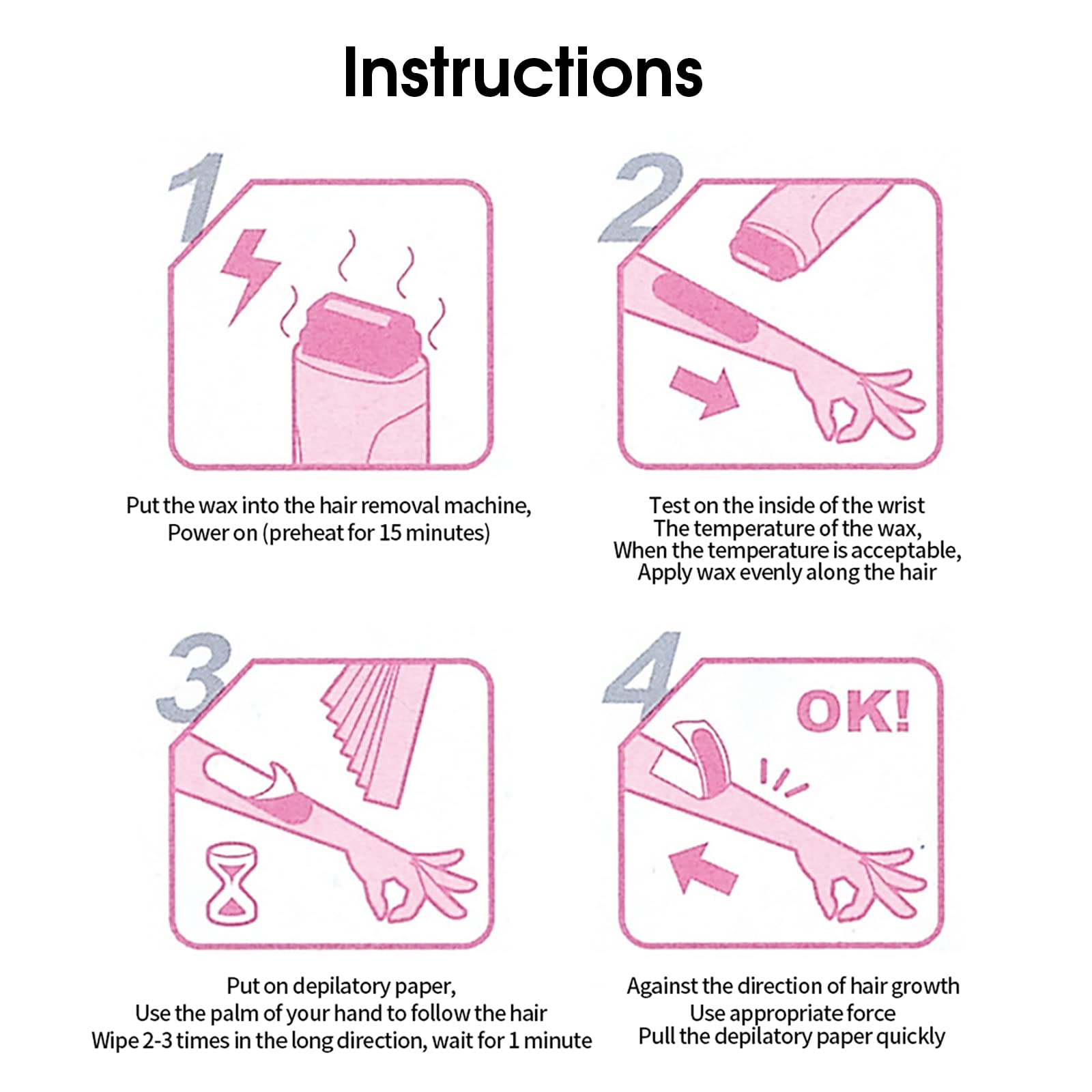 Vinteky Roll-On Calentador de Cera Fundidor Electrico Depiladora Easy Wax Depilación para Bellaza, Regalo para Mujeres (Triple)