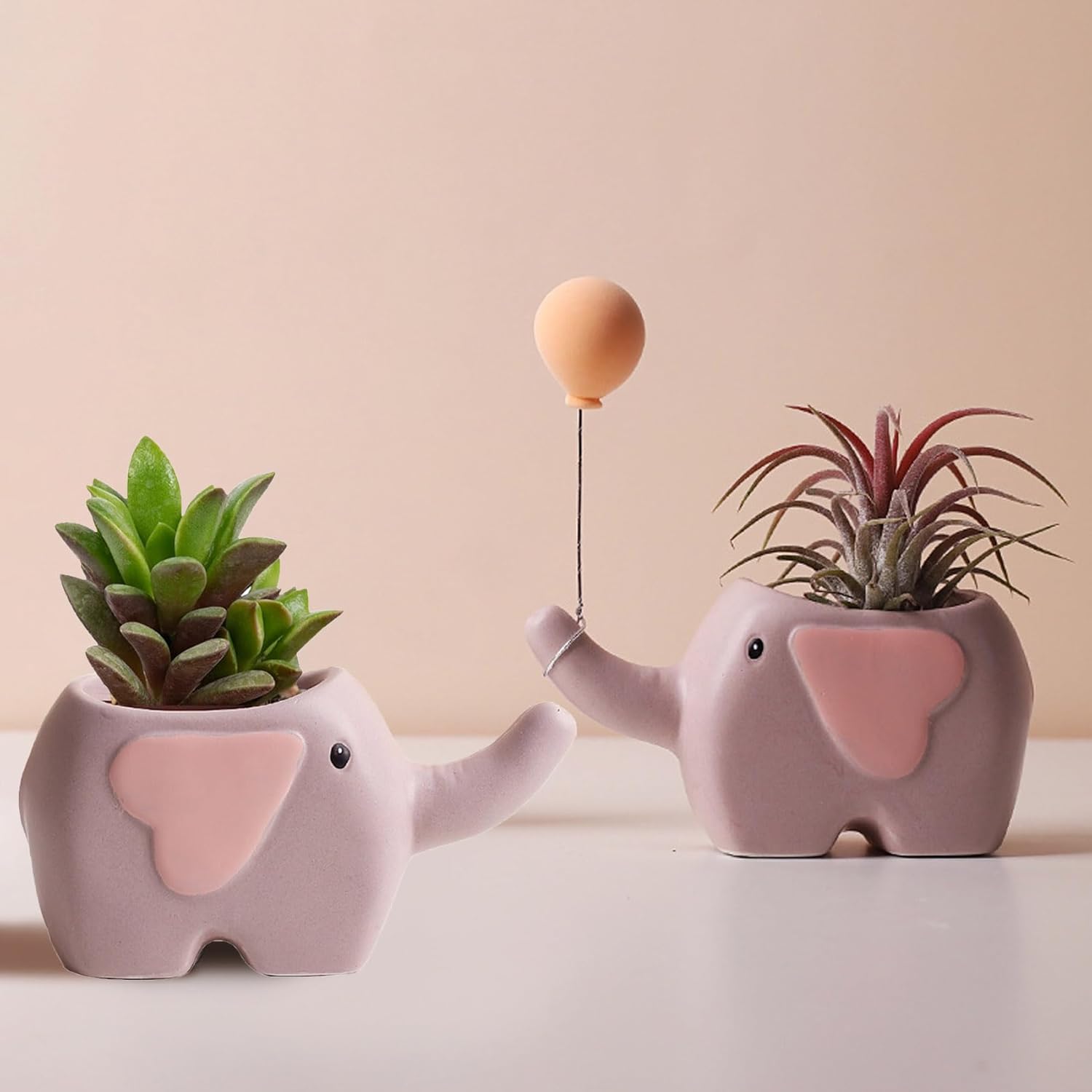 HVEST 2 Pcs Succulent Planters Cute Corgi Dog Shape Ceramic Pots for Plants Small Flower Pot for Herb Cactus Indoor Plant Pots for Home Office Living Room Table Garden Desk Decorations Succulent Pots