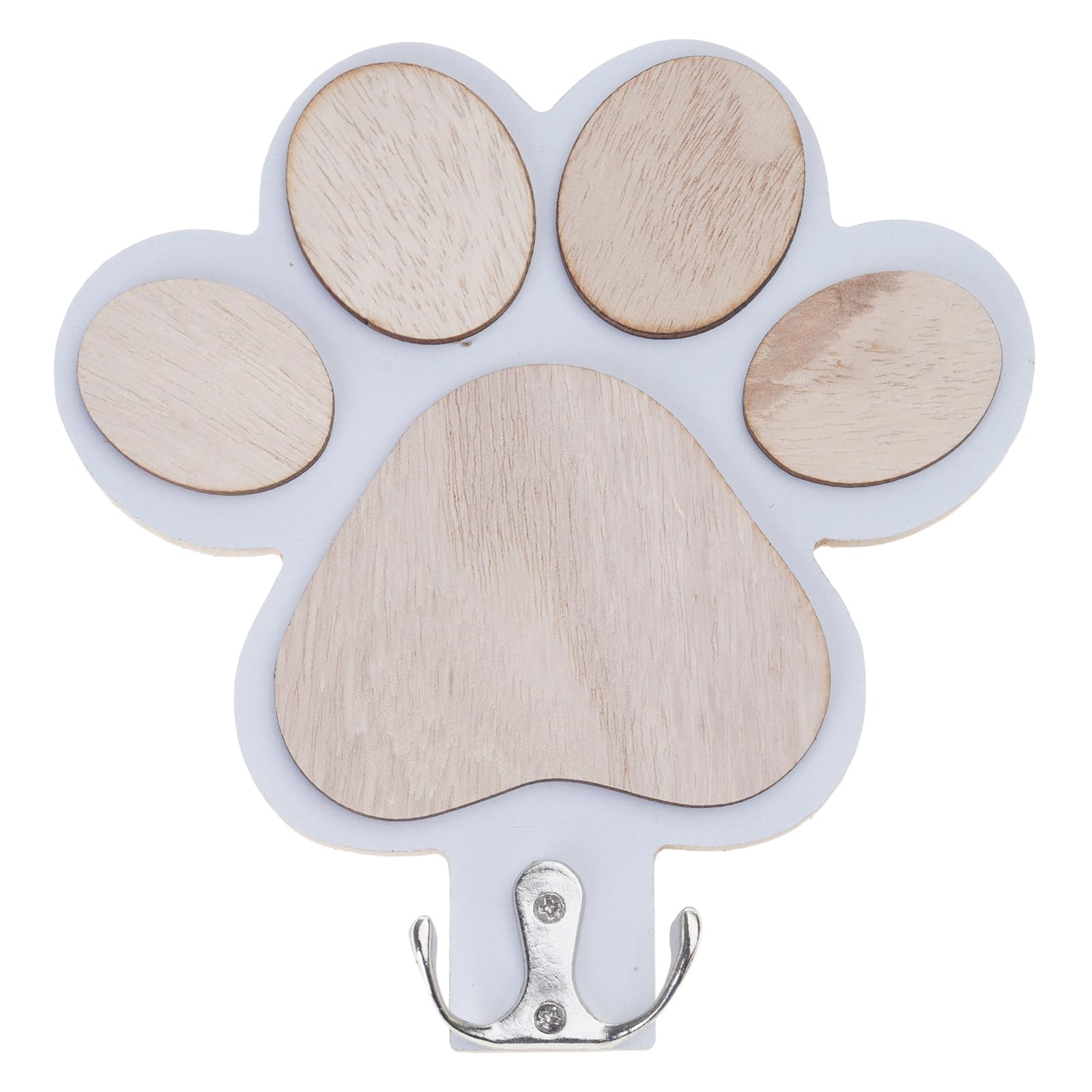 HGENAHGTF Handcrafted Wooden Paws Print Wall Hook Sturdy Bathroom Bedroom Entryway Storage Solution Easy Mounting Accessories Bathroom Towel Hanger