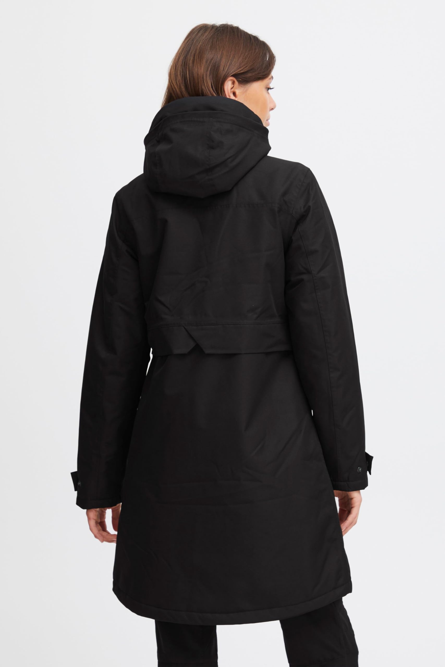 Blend NORTH BEND NBMalika Parka pour femme imperméable, coupe-vent, respirante, avec colonne d'eau 8000 mm, système de protection contre les intempéries, taille : 36, couleur : noir (1001)
