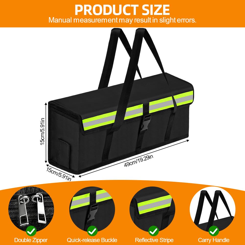E-Bike Bolsa para Batería, 1PC Bolsa Lipo a Prueba de Explosiones Ignífuga, Resistente al Agua, Resistente al Fuego Hasta 1200 °C, Gran Capacidad, Almacenamiento Plegable(49 x 15 x 15 cm)