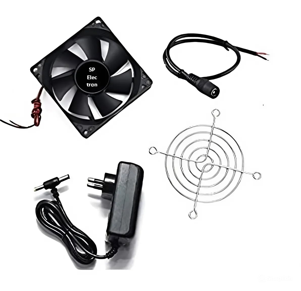 SP Electron 12V DC Cooling High Speed CPU Fan for PC Case, DC 12 Volt Cooling Fan 3 Inches CPU SMPS Cooling Radiator Fan for projects with Grill and 12v 2 Ampere Adaptor DIY Kit-image-37