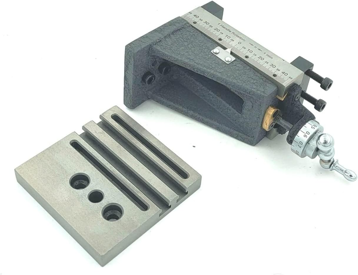 Buyohlic Mini Vertical Milling Slide with Base Plate- Direct Mounting on 7 x 14 Mini Lathe Machine ((Fixed Type-With Clamp))