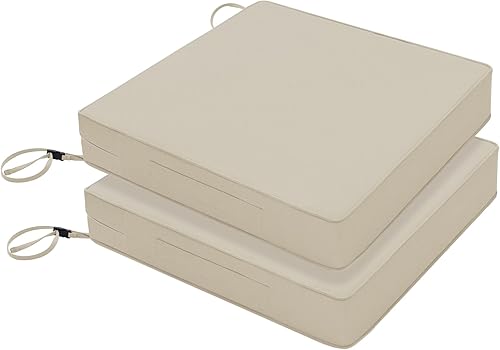 Favoyard Cojín para silla de patio de 24 x 24 pulgadas, impermeable, para muebles de patio, color resistente a los 3 años, para jardín, sofá, silla,