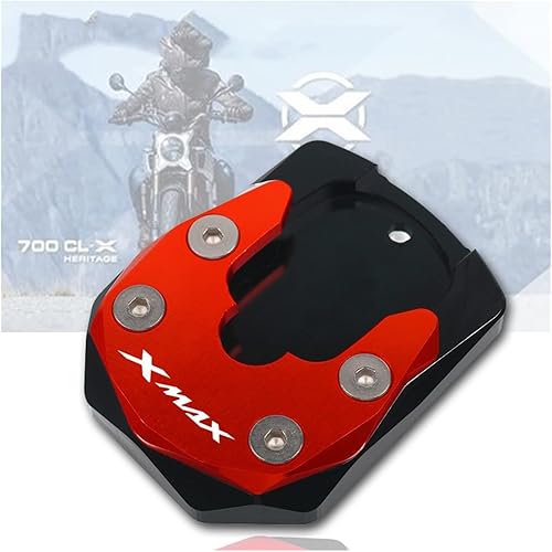 Miniatura 8 de CNC Aluminum Motorcycle Kickstand Enlarge Plate Pad Side Stand Enlarger For YAMA-HA X-MAX 300 125 250 XMAX300 XMAX 2017 2018 2019 Side Stand Pad