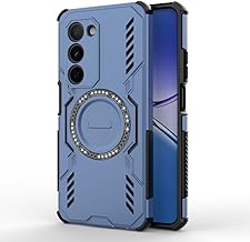 Case Cover for OPPO A5 5G / OPPO A5M (6.67 Inches) Anti-Shock Armor Slim Protective Magnetic Silicone 360 Bumper, Wireless Charging – Blue