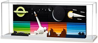Acrylic Display Case for Lego 21340 Tales of The Space Age Model - Dustproof Anti-UV Storage Box - Ideal for Collectors (Background)