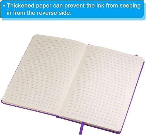 Miniatura 4 de PATIKIL Cuaderno rayado A5, 160 páginas, papel rayado grueso de 80 GSM, 8.3 x 5.7 pulgadas, bloc de notas de tapa dura para trabajo y oficina