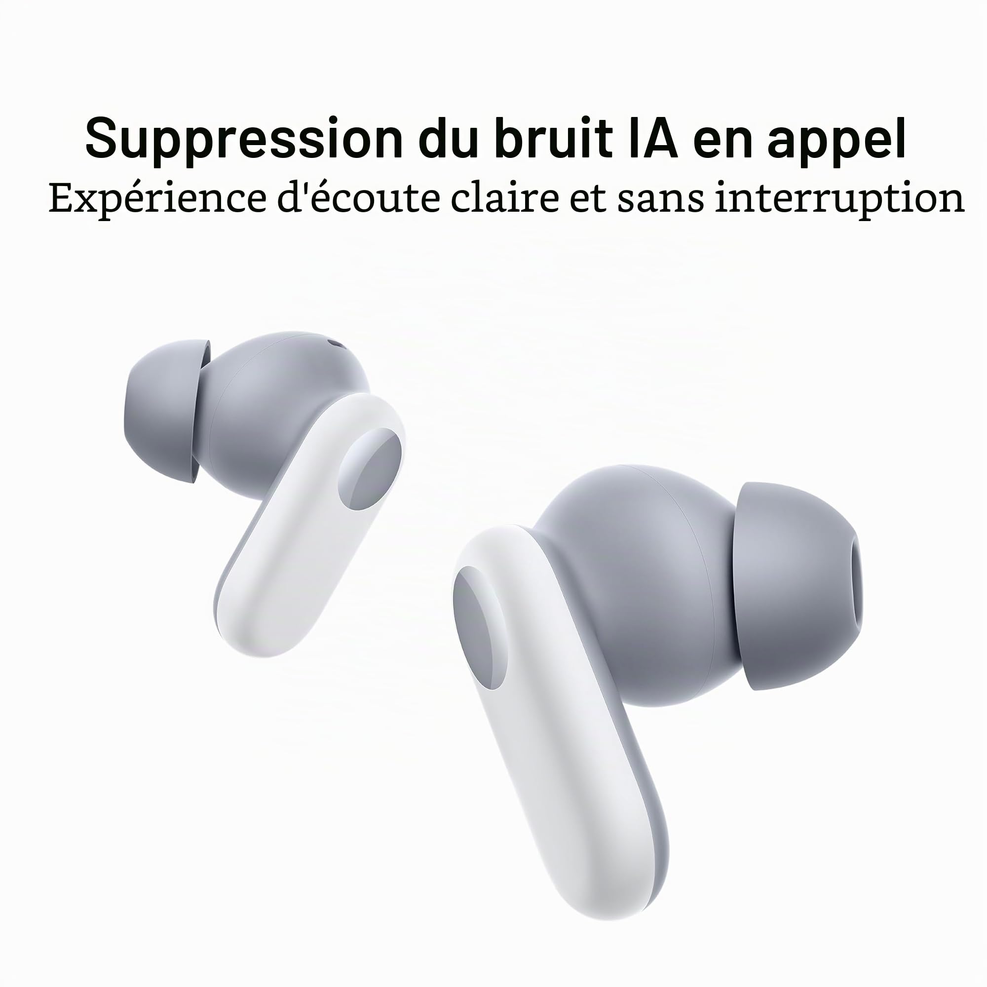 Oppo Enco Buds2 Pro Écouteurs TrueWireless, autonomie 38h, Pilote de 12,4 mm, Bluetooth 5.3, Rayon 10 m, Commandes tactiles, Annulation du Bruit IA, Android et iOS, IP55, [Version Italienne], Blanc
