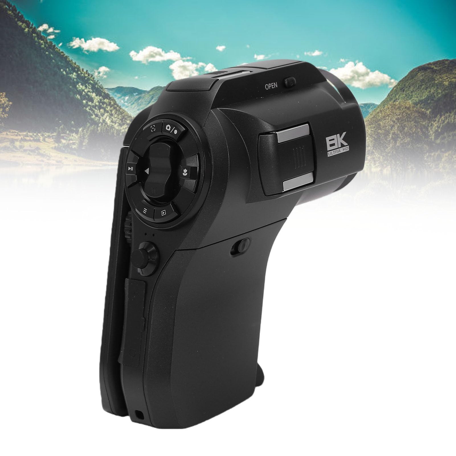 Fockety Videocamera 8K Videocamera da 75 MP WIFI Vlog Camera con Doppio Obiettivo, Zoom Digitale 16X, Telecomando, Messa a Fuoco Automatica, Schermo Ruotabile, Batteria, Borsa