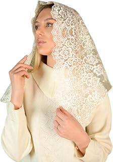 Catholic Mantilla Mass Infinity Veil Church Lace Veil Spanish Chapel Mass Head Covering Veil Long