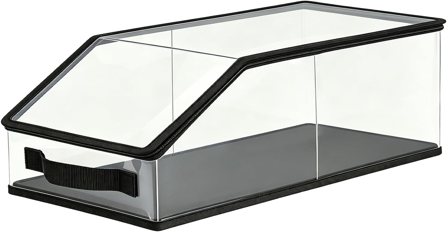 3 Pack Hat Organizer, Plastic Foldable Baseball Cap Storage Box