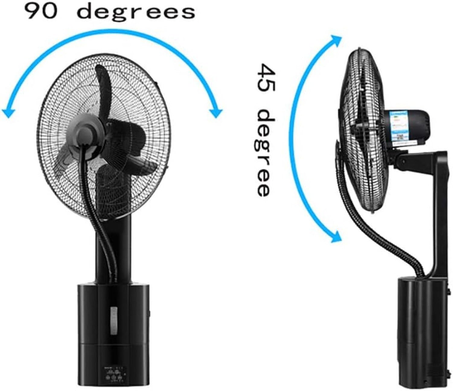 Mural Commercial Nébulisé Ventilateur Haute Puissance Rafraîchisseur Humidificateur Industriel Eau pour Atelier, Prise UK 3 Broches BS 1363 Inclus