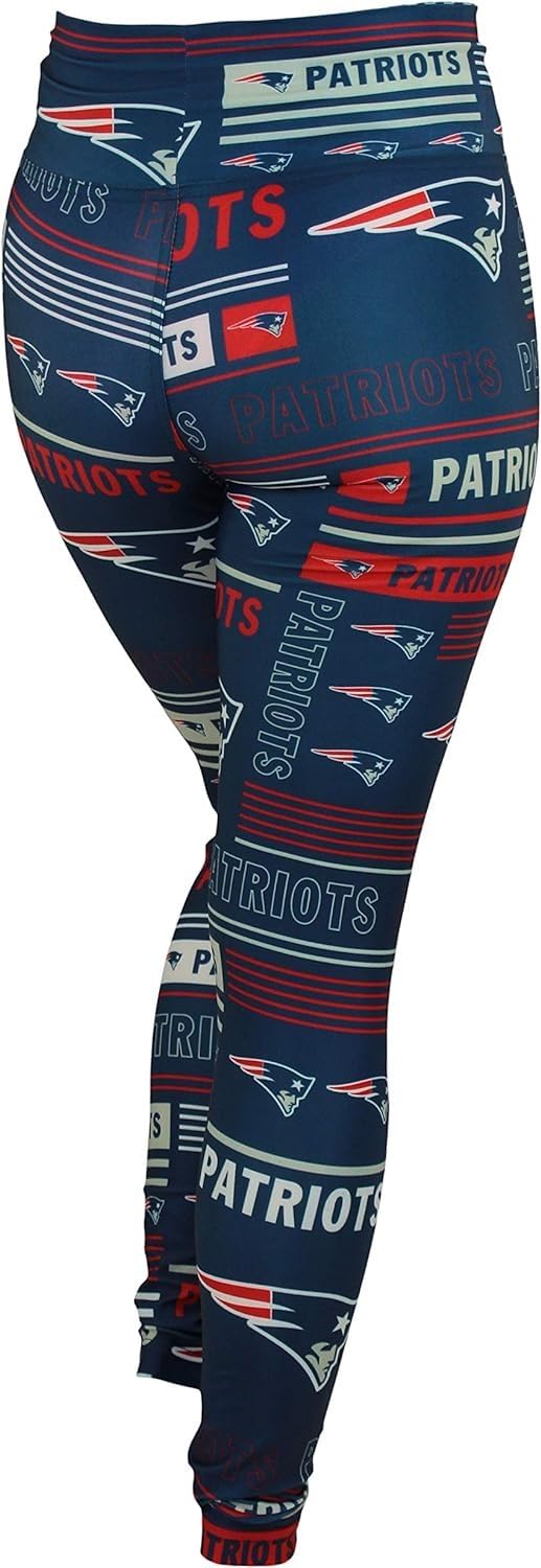 Zubaz NFL New England Patriots Team Color Women's Leggings, Column 24 Style, XX-Large