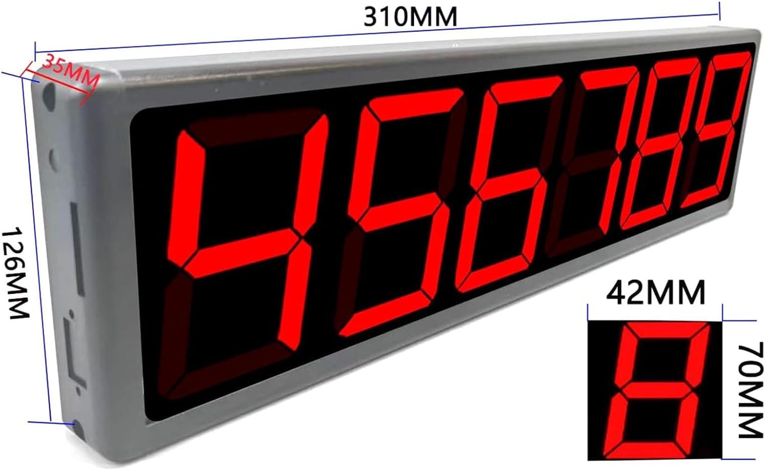 LED Infrared Digital Counter, Large Screen Production Line Counter, with 3-inch Display, 6-Digit Counting Range 0-999999, Sensor Distance 70cm, for Factories and Workshops