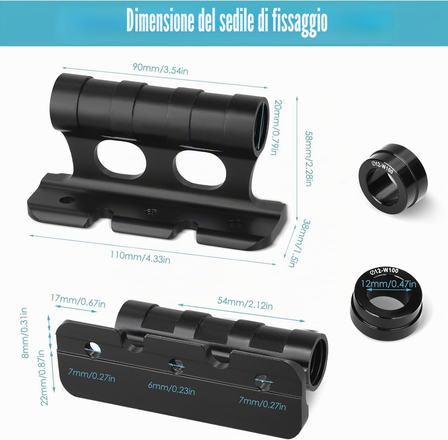 2 pz Staffa di fissaggio per forcella per bicicletta, supporto per bicicletta per auto, supporto per forcella per bicicletta, con 4 fissaggi rimovibili per rimorchi o portabagagli per camion di