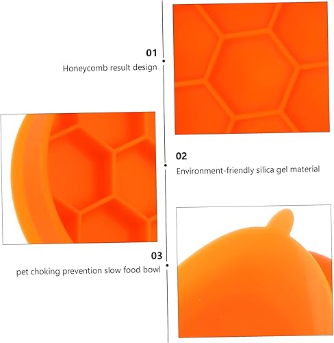 Vista 4 de POPETPOP Cuenco de silicona para perros, alimentador de comida lenta, no se volcará, diseño único