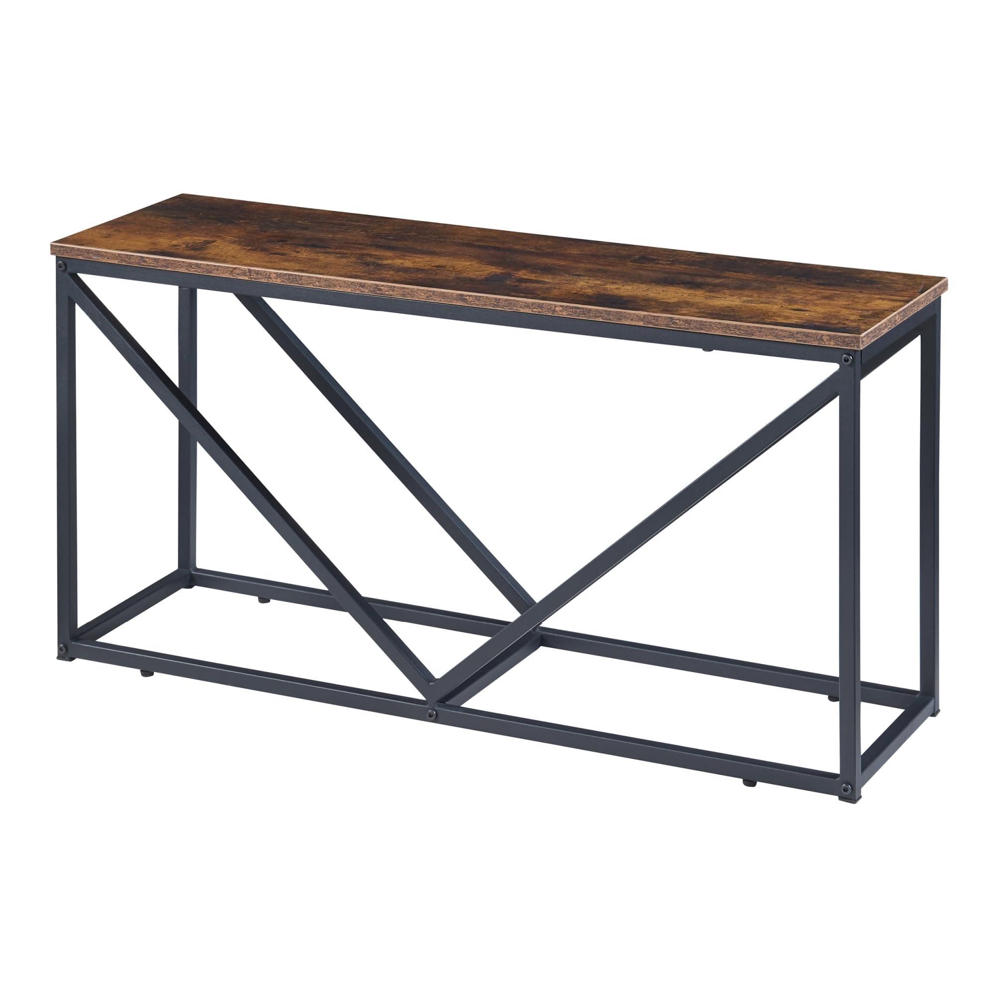 [en.casa] Kaminholzregal Vaasa Feuerholzständer mit Sitzfläche Holzlager aus Stahl Brennholzregal V-förmige Stangen Holzunterstand Brennholzständer für Innen 100x30x50cm Schwarz