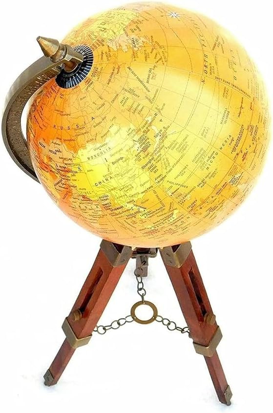 GLOBE Room Decoration Antique Nautical Brass