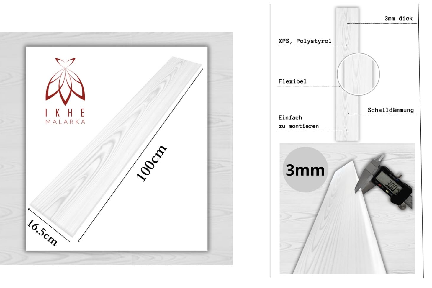 Eurodeco 20m² / 120 Stück Deckenplatten Deckenpaneele Deckenverkleidung Holzoptik Holzimitat Polystyrol XPS Imitat Wandpaneelen P02 Styropor 100x16,7cm Wärmespeichernd