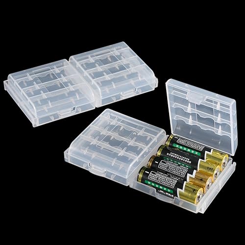 Miniatura 3 de Tosuny Estuche de almacenamiento de batería de 10 piezas, caja de almacenamiento multifuncional de plástico duro, organizador de baterías para