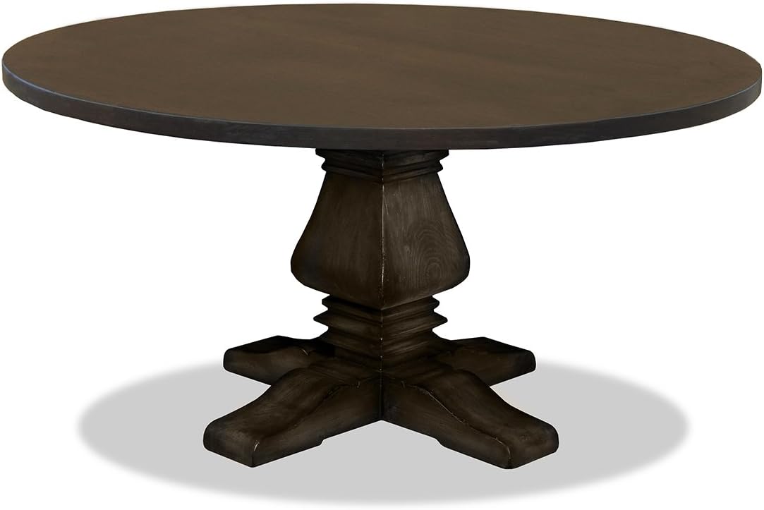 South Cone Home Irina Reclaimed wood Dining Table, 72" Round, Dry Walnut