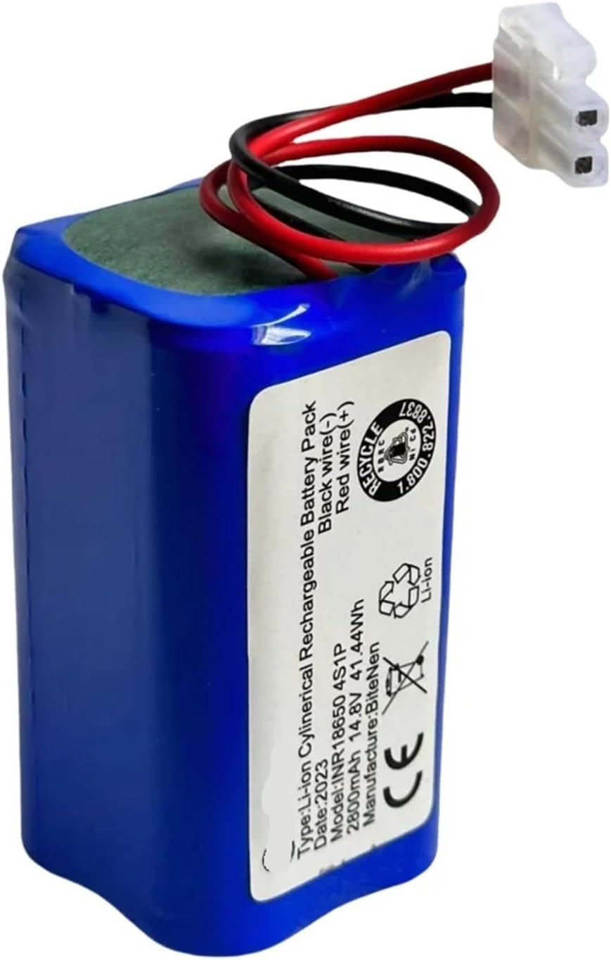 Battery For Robot Vacuum Cleaner, UR18650ZT-4S1P-OF, Life V7, 4ICR19/65，Compatible For Genio，Deluxe 500,Compatible For Ilife, V50 Pro Lithium Battery(4800mAh)