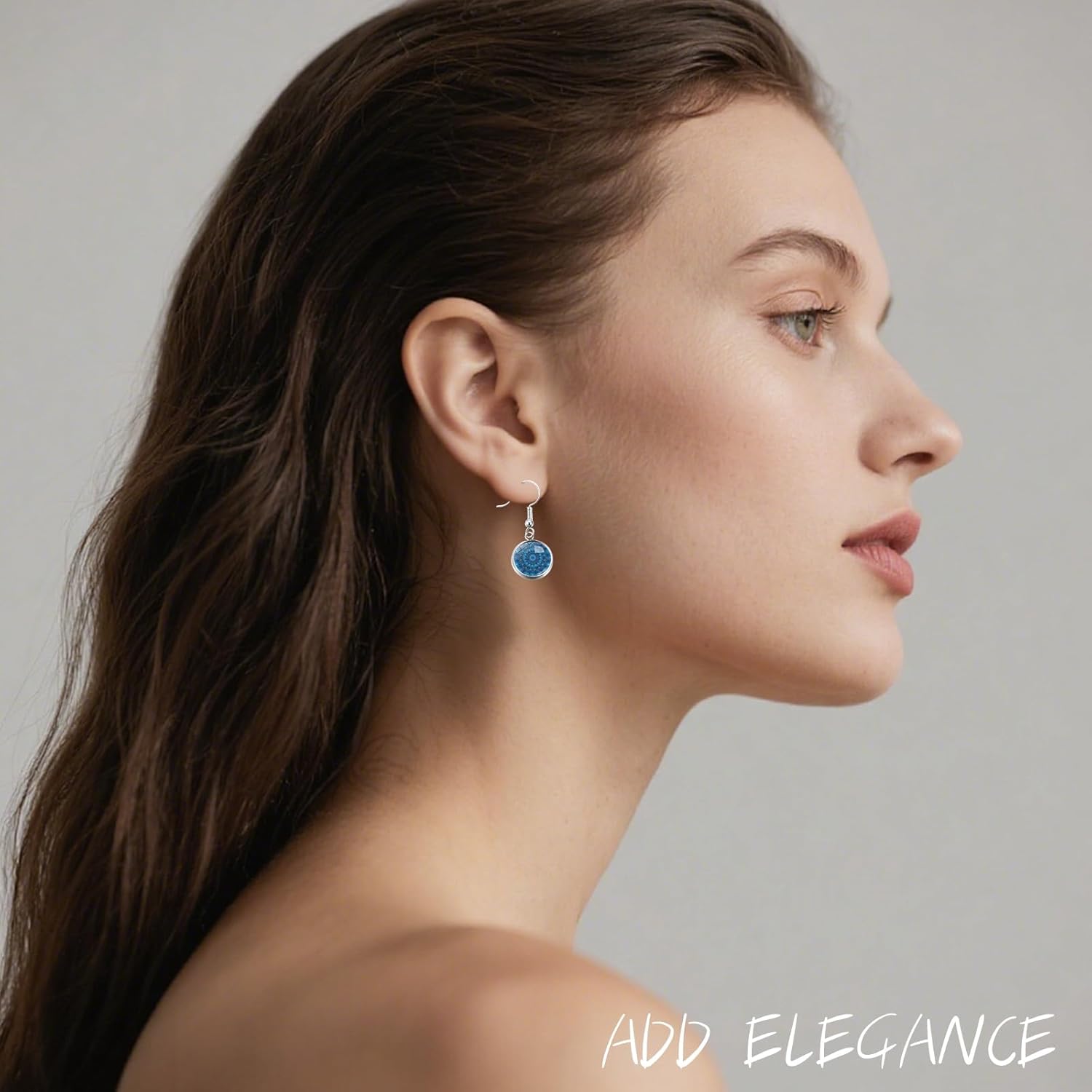 100 Pcs Stainless Steel Earring Making Kit, Includes 50 Pcs 12mm Earring Blanks with Hooks and 50 Pcs Clear Glass Cabochons, Jewelry Making Supplies for DIY Crafts (Silver) - Image 6