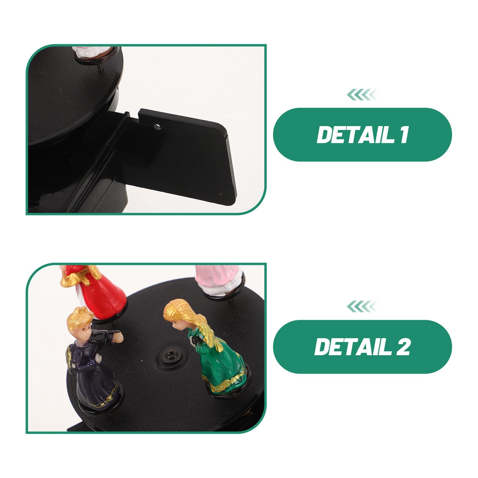 BESTYASH Accesorio Giratorio de Plástico Plataforma Estable y Animación Ligera para Reloj de Cuco Adecuado para Reparación y Decoración de Relojes de Pared