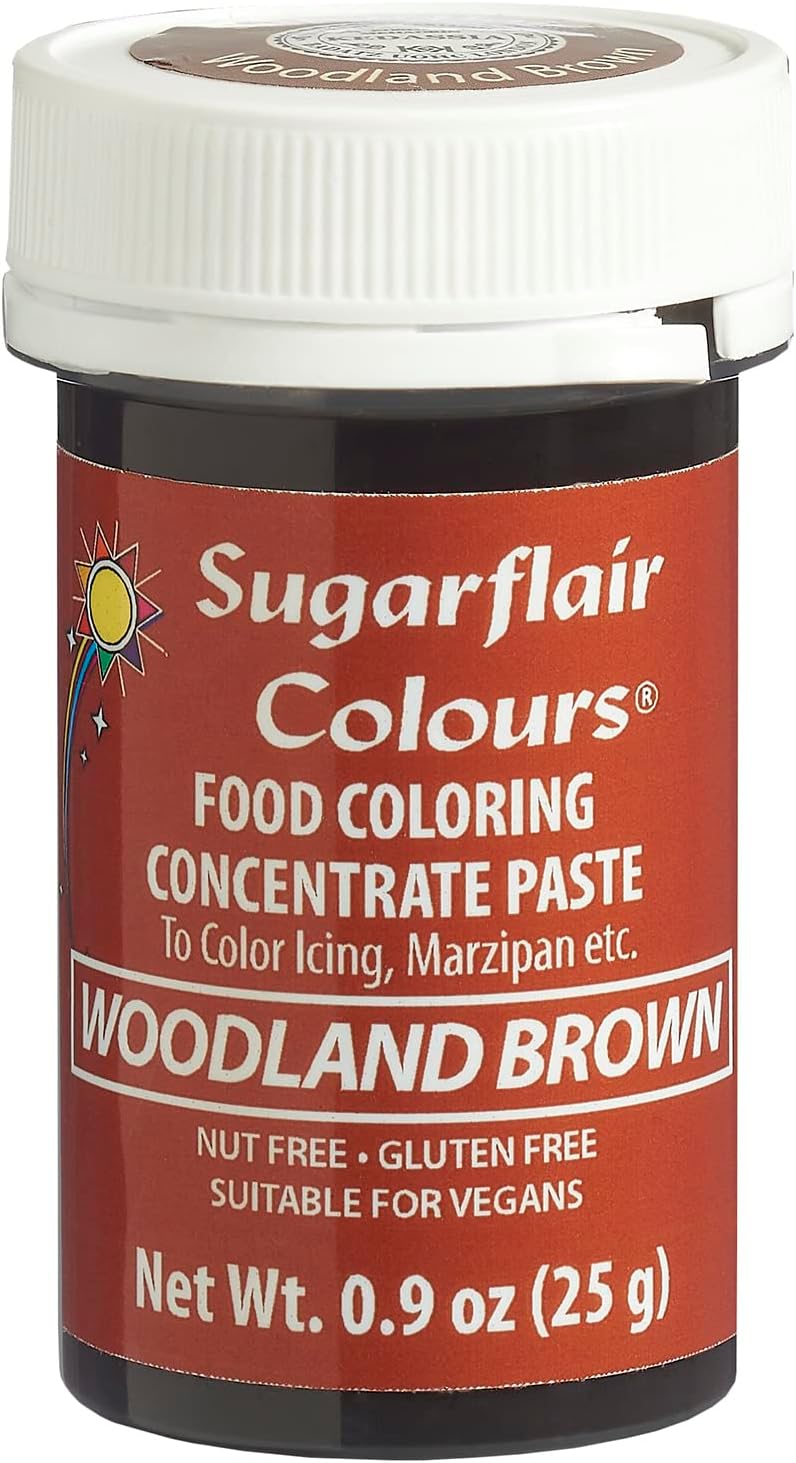Sugarflair Food Coloring Concentrate Paste, 25 Grams Woodland Brown