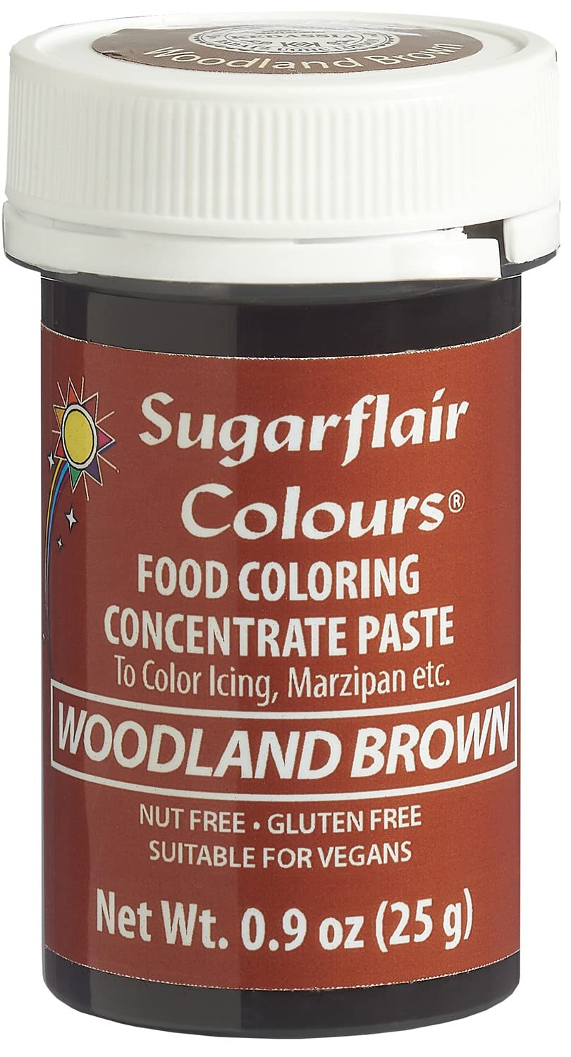 Sugarflair Food Coloring Concentrate Paste, 25 Grams Woodland Brown
