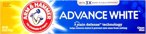 Arm & Hammer Advance White Extreme Whitening Fluoride Toothpaste Clean Mint 6 oz New Packaging! (Pack of 3)