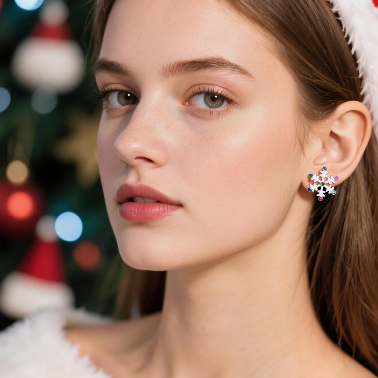 6/8/12 Pairs Christmas Stud Earrings Set Christmas Earrings for Women Christmas Tree Snowflake Candy Snowman Penguin Stud Earrings Christmas - Image 4