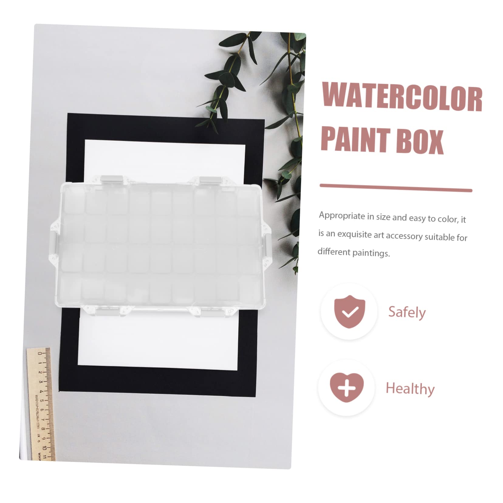 Boîte à Compartiments de Couleur Aquarelle 36 Cases Abs Portable