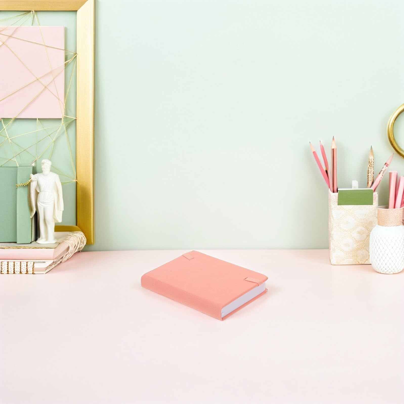 Carnet de Notes de Poche A7 Rose, Lot de 10, Couverture Rigide