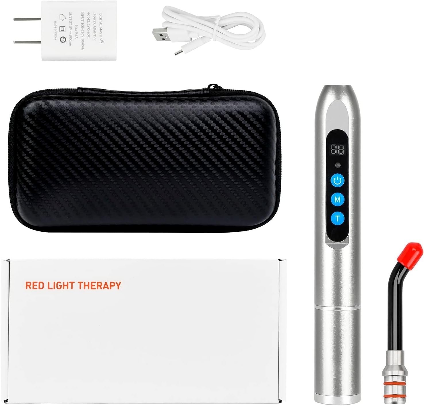 Pluma de Instrumento de Terapia de luz roja 2 en 1 Dispositivo de Terapia de luz para el Herpes Labial Rojo y infrarrojo cercano para el Tratamiento de Las aftas labiales Alivio del Dolor Muscular,