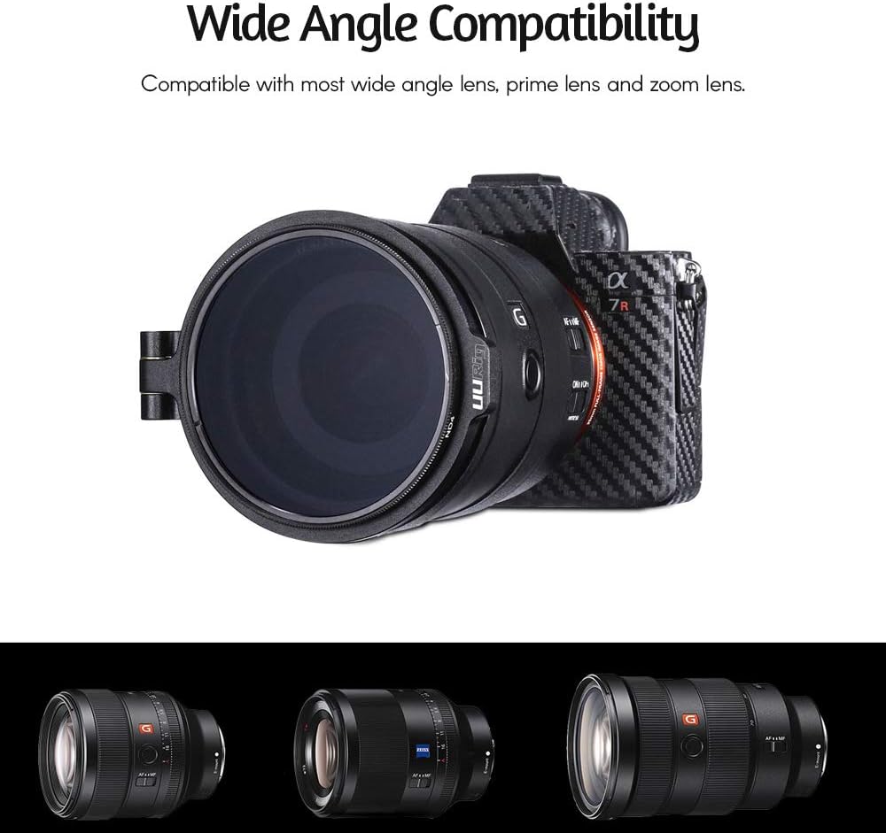 R-72 72mm Rapid Filter System Camera Lens ND Filter Metal Adapter Ring