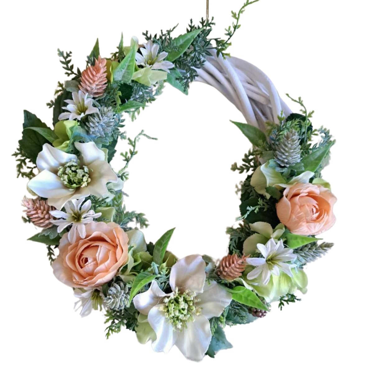 商品名【春陽】ゆきこ♥クリスマスローズのフラワーリース 春リース 商品名【春陽】ゆきこ様専用♥クリスマスローズのフラワーリース 春リース