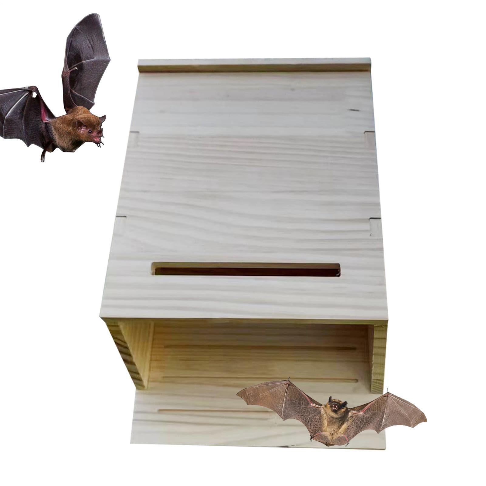 Casetta per pipistrelli per esterni 29 x 19 x 7 cm, Habitat in legno