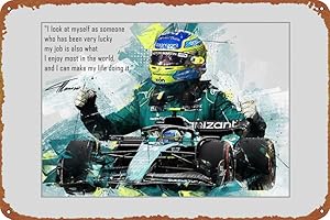 Fernando Alonso Premium Vintage Sports Poster Tin Sign