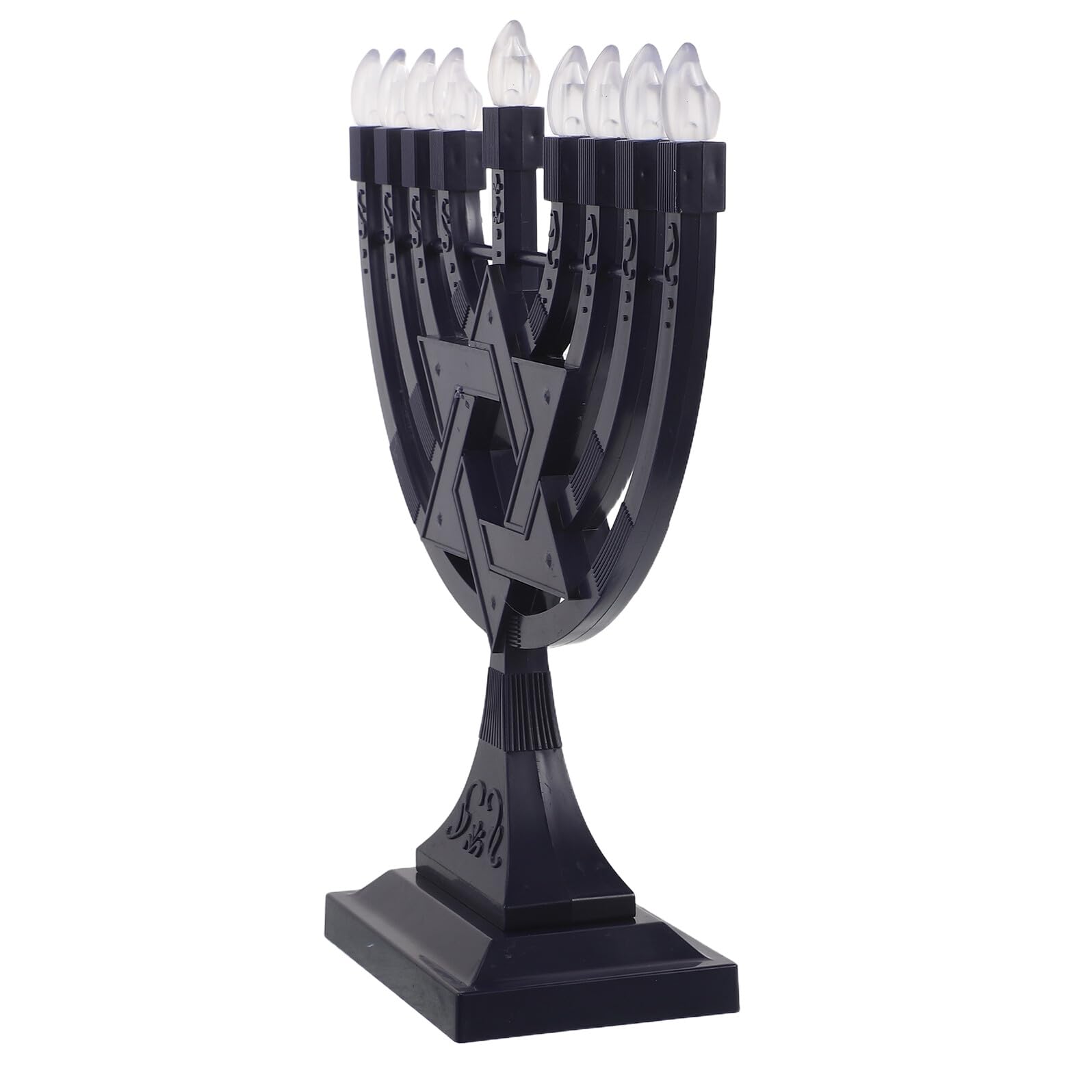 Ménorah électrique LED Hanoukka à 9 branches avec bougies rechargeables USB pour table - 8