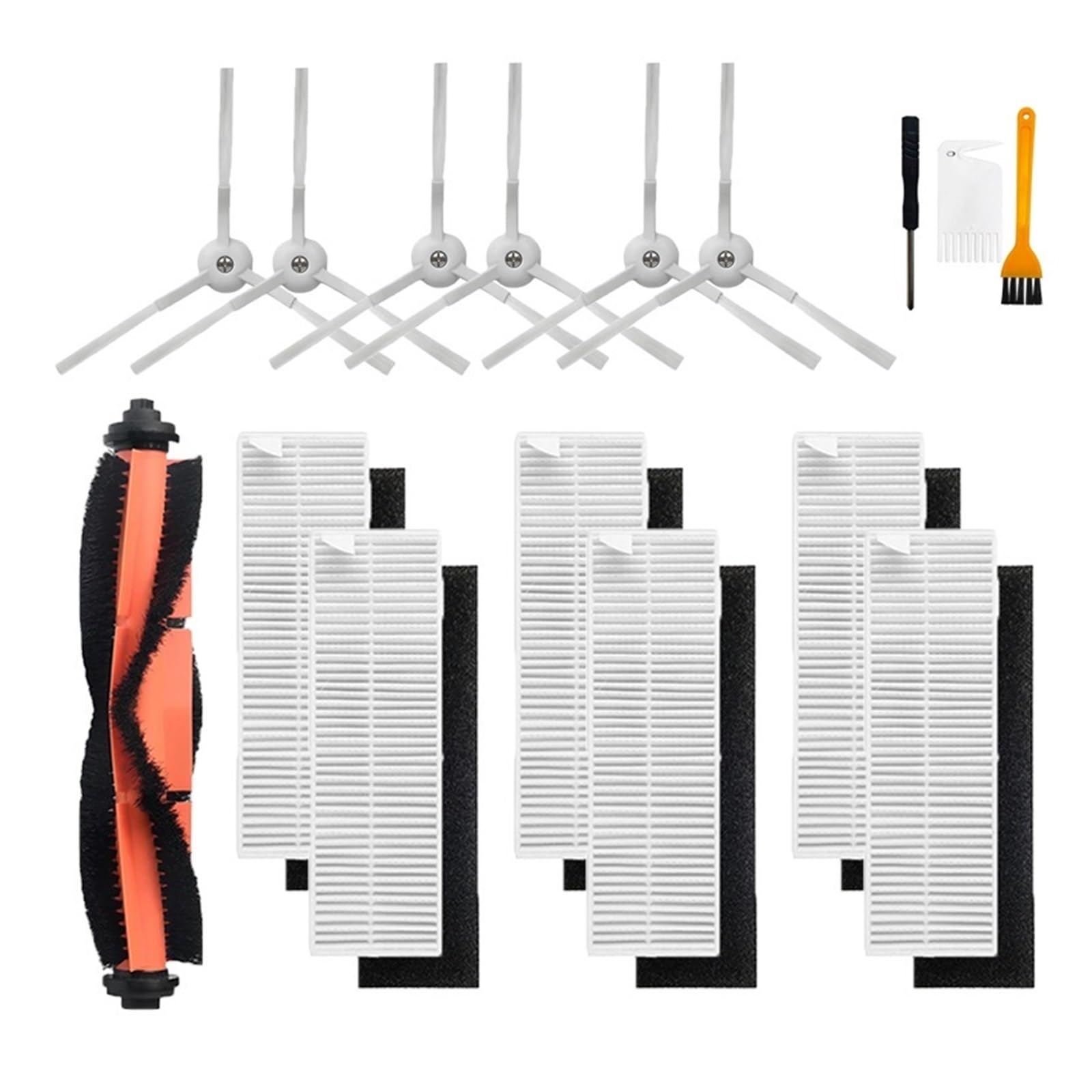 PORRSYDCD Compatible With Mijia G1 MJSTG1 Mi Robot Vacuum Mop Essential Side/Main Brush Cover Hepa Filter Mop Cloth Parts(Set4)