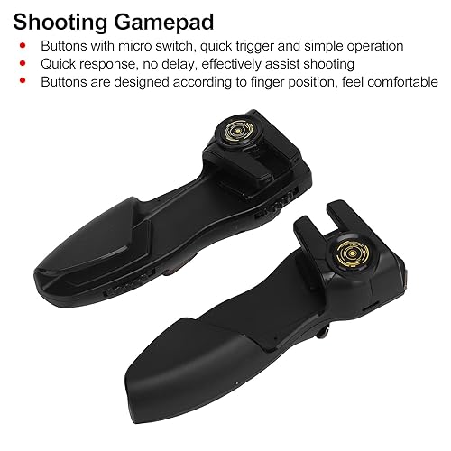 Miniatura 2 de Qiilu Tablet Game Joystick Trigger Handle, 6 Finger Shooting Button Trigger Auxiliary Gamepad, Sensitive Shoot Aim Trigger Gamepad Grip