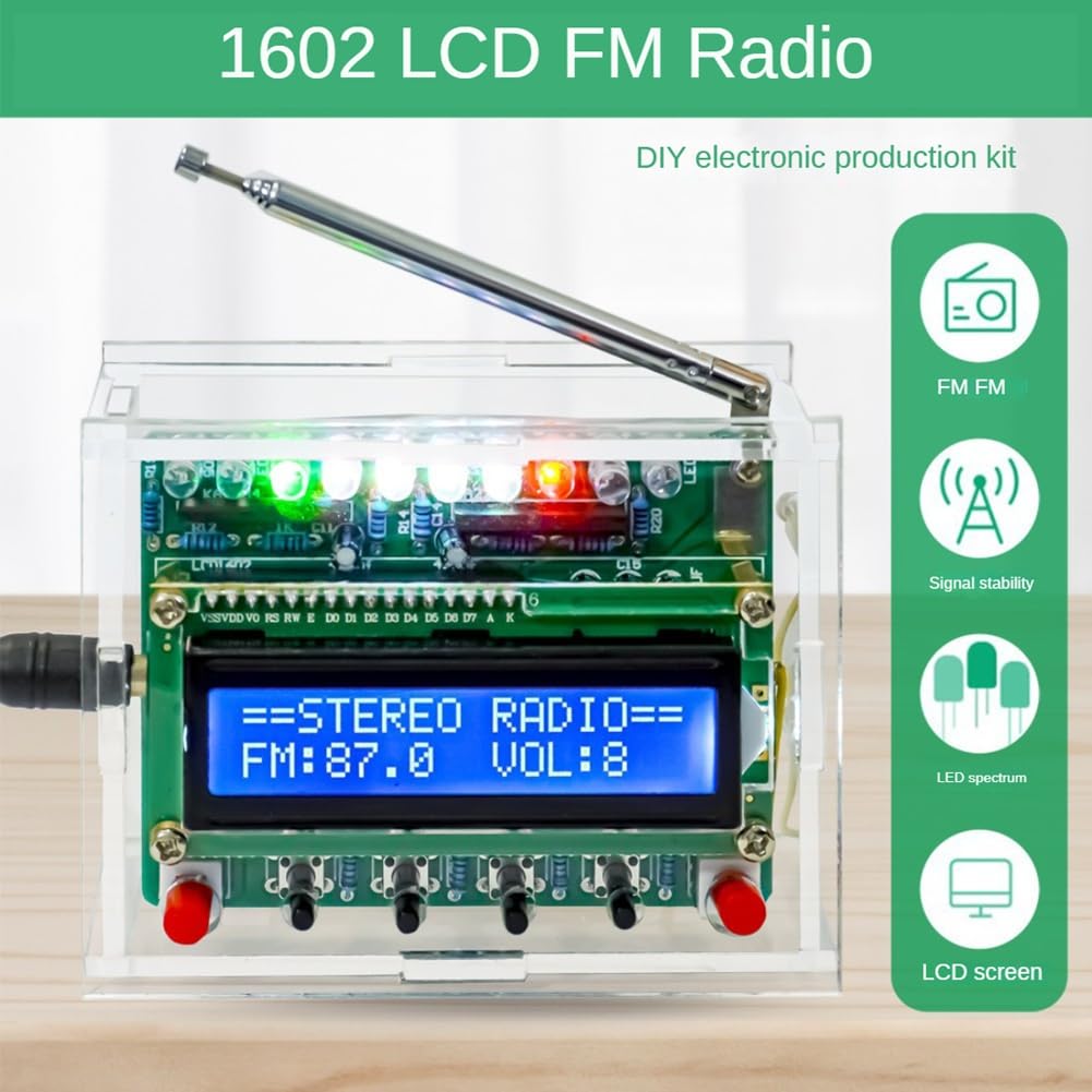 ZiStarlilife Kit Récepteur Radio FM RDA5807 à Monter - Kit Éducatif 87-108 MHz