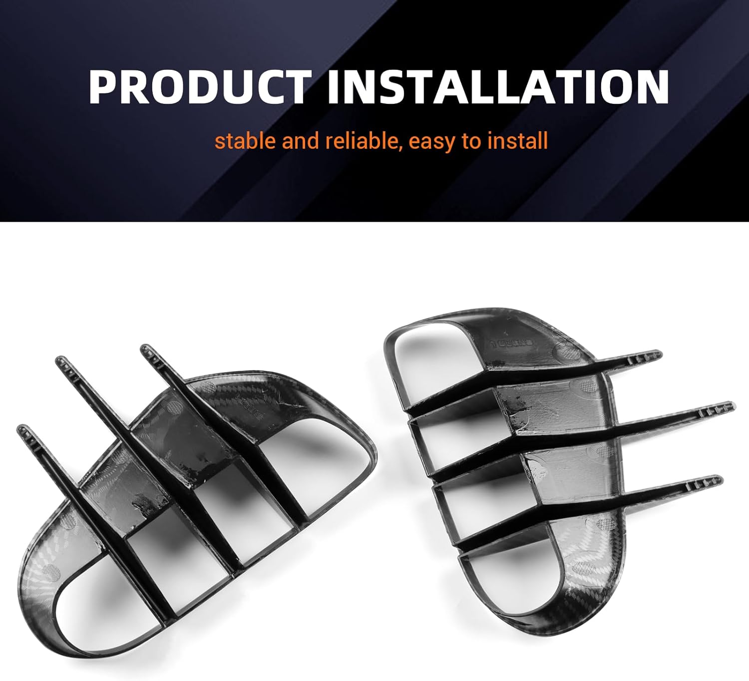 for KIA Stinger Accessories Front Bumper Side Vent Grill Trim Cover Fog Light Lamp Side Fender Covers Fender Exterior Body Kit Stickers Compatible with KIA Stinger GT 2018-2023