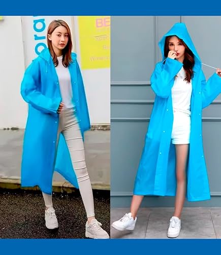 Capa de Chuva Adulto Azul Reforçada Impermeável Unissex