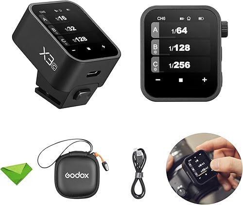 Godox X3-C X3C X3 C Pantalla táctil TTL Disparador de flash inalámbrico para Canon, 2.4GHz inalámbrico, sincronización de alta velocidad, pantalla